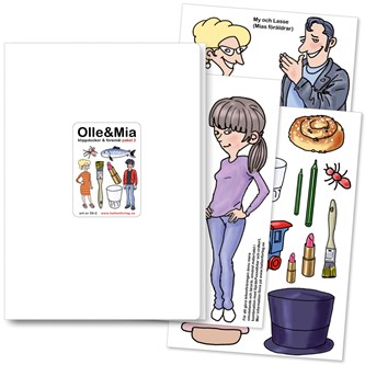 Olle & Mia Klippdockor & föremål paket 2