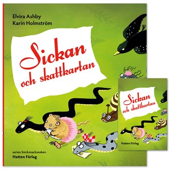 Sickan och skattkartan, paket med bok och kortspel