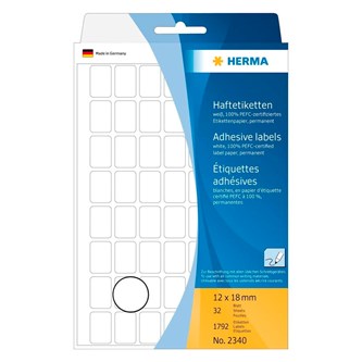 Etiketter 12x18 mm, 1792-pack