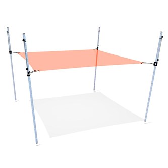 Solsegel Basis 3x3 m, justerbar höjd