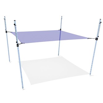 Solsegel Basis 3x3 m, justerbar höjd
