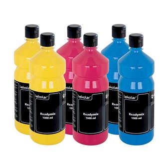 Lekolar readymix 1 l primärfärger, 6-pack