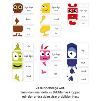 Babblarna Bobbos Lotto, kroppsdelar