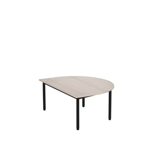 Bord 12:38 FSC BX akustik optimal laminat halvrunt 120-90 cm svart stativ