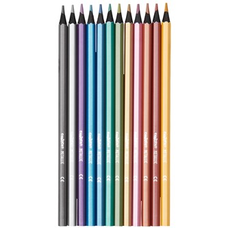 Färgpennor metallic 12-pack