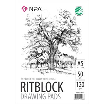 Ritblock 120 g A5 Svanenmärkt