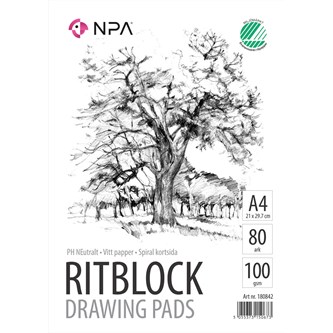 Ritblock 100 g A4 Svanenmärkt