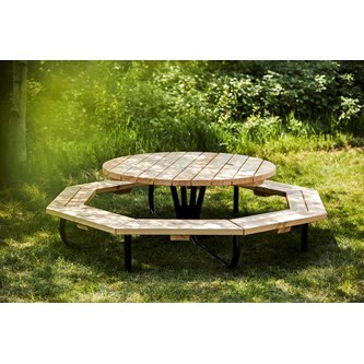 Rörvik picknickbord furu runt ø 120 H55 cm