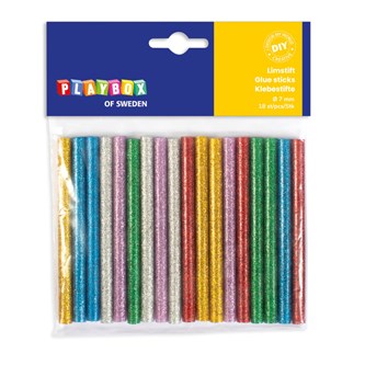 Limstavar glitter ø 7 mm, 18-pack