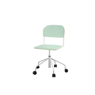 Stol Matte sh 45-56 cm hög 5-kryss med hjul stor sits silverstativ