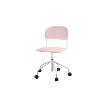 Stol Matte sh 45-56 cm hög 5-kryss med hjul stor sits silverstativ