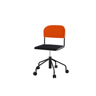 Stol Matte BX sh 45-56 cm hög 5-kryss med hjul stor sits svart stativ