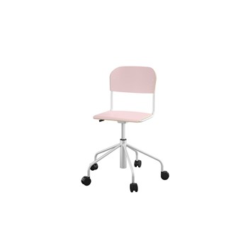 Stol Matte sh 45-56 cm hög 5-kryss med hjul liten sits silverstativ