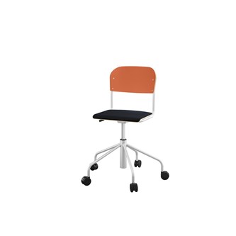 Stol Matte sh 45-56 cm hög 5-kryss med hjul liten sits silverstativ