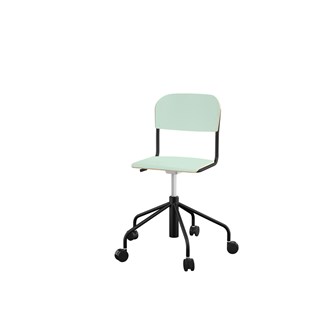 Stol Matte BX sh 45-56 cm hög 5-kryss med hjul liten sits svart stativ