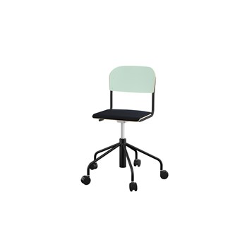 Stol Matte BX sh 45-56 cm hög 5-kryss med hjul liten sits svart stativ