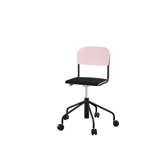 Stol Matte BX sh 45-56 cm hög 5-kryss med hjul liten sits svart stativ