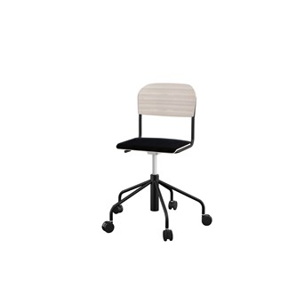 Stol Matte BX sh 45-56 cm hög 5-kryss med hjul liten sits svart stativ