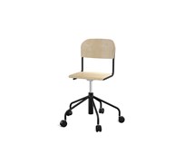 Stol Matte BX sh 45-56 cm hög 5-kryss med hjul liten sits svart stativ