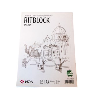 Ritblock A4 120 g A4 Svanenmärkt