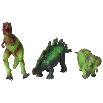 Green rubber toys Mjuka dinosaurier