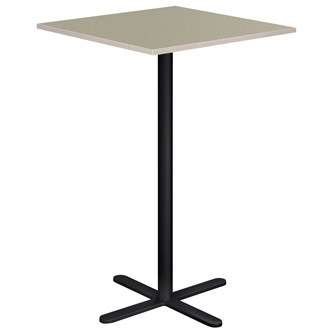 Pelarbord Cross X 70x70 cm akustik linoleum svart stativ