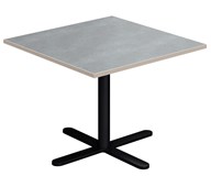 Pelarbord Cross X 70x70 cm akustik linoleum svart stativ