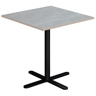 Pelarbord Cross X 70x70 cm akustik linoleum svart stativ