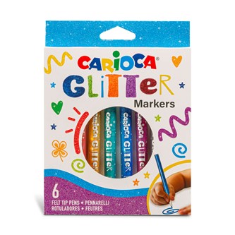 Fiberpennor Glitter 6-pack