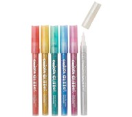 Fiberpennor Glitter 6-pack