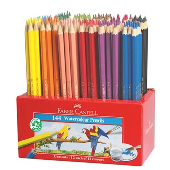 Akvarellfärgpennor Faber Castell Hexagonala 144-pack