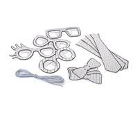 Partyset glasögon, slips och fluga 12-pack