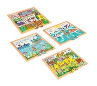 EDUCO Rampussel Natur & klimat, 4-pack