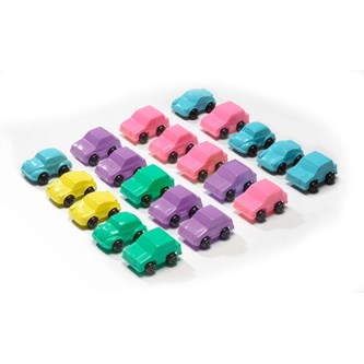 Pastellbilar, 20-pack