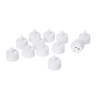 Minilampor, vita, uppladdningsbara 12-pack