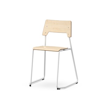 Stol Como FSC BX medstativ sh 45 cm mellan sits vitt stativ