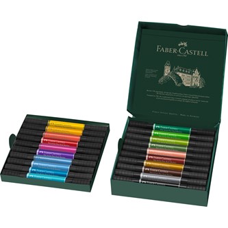 Fiberpennor två spetsar Faber Castell 20-pack