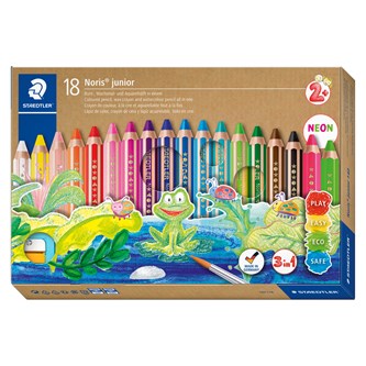 Färgpennor Staedtler Noris Junior, 18-pack