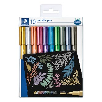 Fiberpennor Staedtler Metallic, 10-pack