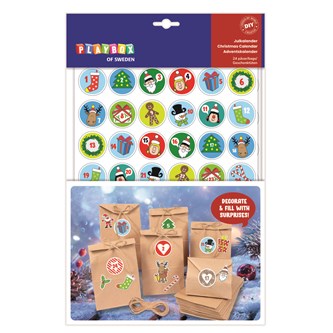 Bruna påsar med stickers 24-pack