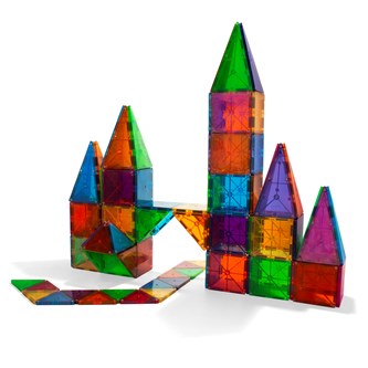 Magna-Tiles transparent, 200 delar