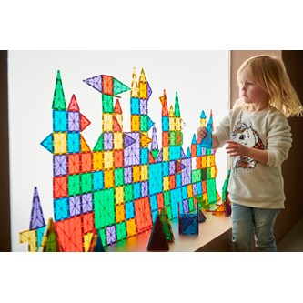 Magna-Tiles transparent, 200 delar