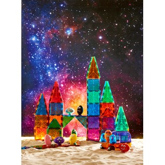 Magna-Tiles transparent, 200 delar