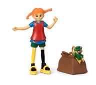 Pippi figurset: Pippi Långstrump med kappsäck och Herr Nilsson