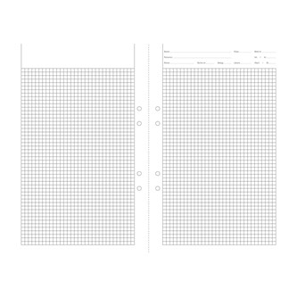 Provskrivningspapper vikt A3, rutor 5x5 mm