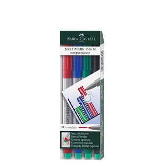 Vattenlöslig OH-penna, Medium 4-pack