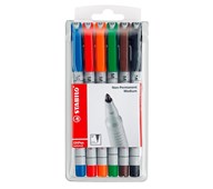 Vattenlöslig OH-penna, Medium 6-pack