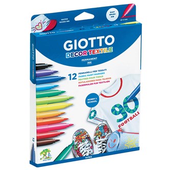 Textilfiberpennor GIOTTO, 12-pack