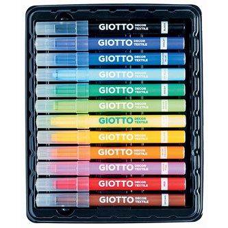 Textilfiberpennor GIOTTO, 12-pack