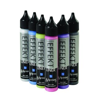 Effektliner metallicfärger 6-pack